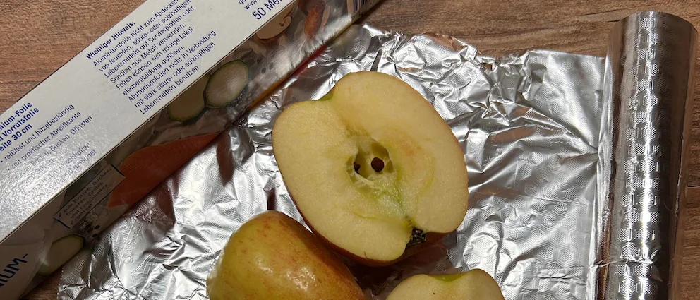 Einige Lebensmittel sollten Sie nicht in Alufolie packen