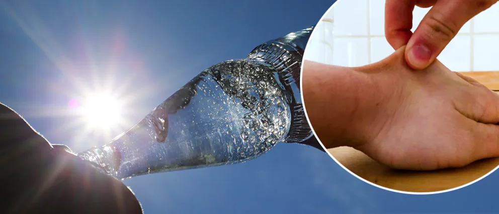 Haben Sie heute genug Wasser getrunken? Der Hautturgor-Test verrät es Ihnen sofort